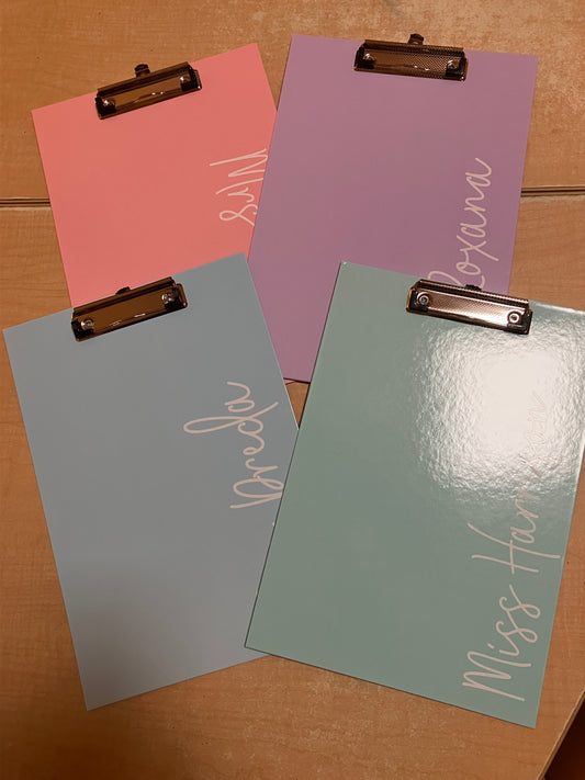 Personalised Clipboards- Ideal for teachers
