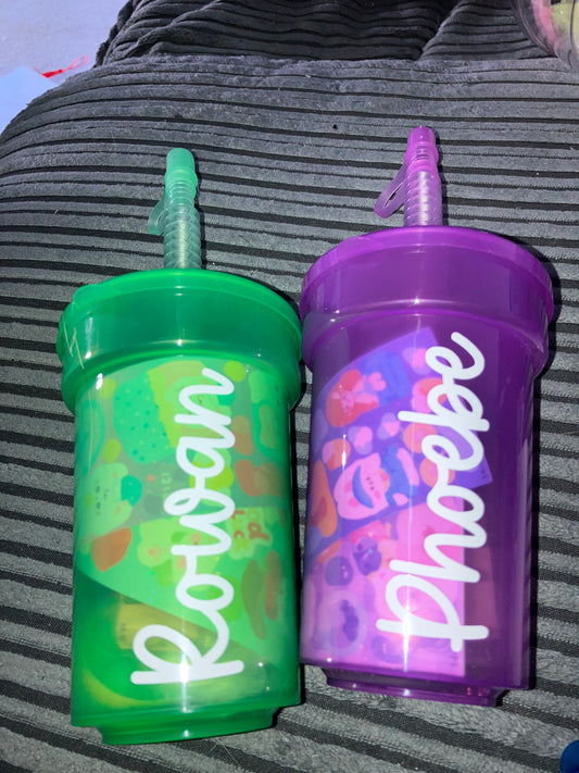 Child's Cup with Lid and Straw